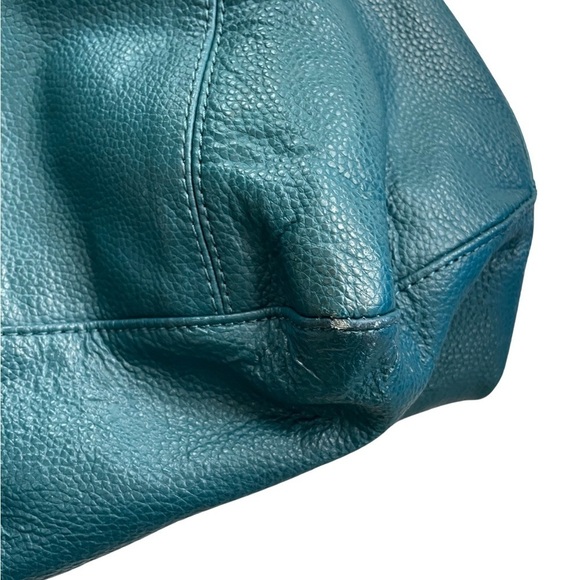 Cuore & Pelle Sophia hobo bag, soft pebble leather, teal - Picture 6 of 8